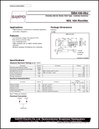 SBA100-09J datasheet: Schottky barrier diode, 90V/10A rectifier SBA100-09J