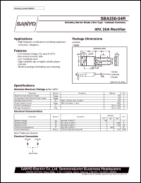 SBA250-04R datasheet: Schottky barrier diode, 40V/25A rectifier SBA250-04R