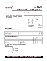 1SV265 datasheet: PIN diode for VHF, UHF, AGC application 1SV265