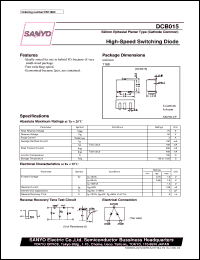 DCB015 datasheet: Silicon epitaxial planar type, high-speed switching diode DCB015