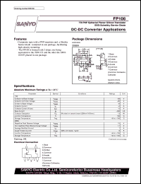 FP108 datasheet: PNP epitaxial planar silicon transistor + schottky barrier diode, DC-DC convertor application FP108