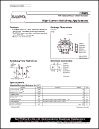 FX503 datasheet: NPN epitaxial silicon transistor, high-current switching application FX503