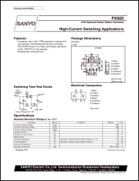 FX505 datasheet: PNP epitaxial silicon transistor, high-current switching application FX505