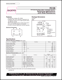 FC130 datasheet: NPN epitaxial planar silicon composite transistor, switching application FC130