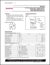 FC131 datasheet: PNP epitaxial planar silicon composite transistor, switching application FC131