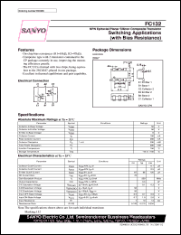 FC132 datasheet: NPN epitaxial planar silicon composite transistor, switching application FC132