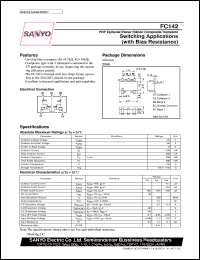 FC142 datasheet: PNP epitaxial planar silicon composite transistor, switching application FC142