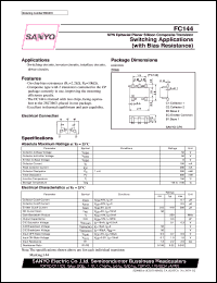 FC144 datasheet: NPN epitaxial planar silicon composite transistor, switching application FC144