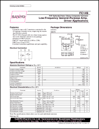 FC149 datasheet: PNP epitaxial planar silicon composite transistor, driver application FC149