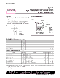 FC151 datasheet: PNP epitaxial planar silicon composite transistor, driver application FC151