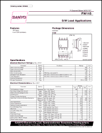 FW115 datasheet: P-channel silicon MOS FET, S/W load application FW115