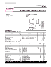 FW214 datasheet: N-channel silicon MOS FET, ultrahigh-speed switching application FW214