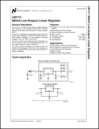 LM1117MP-1.8 datasheet: 800mA Low-Dropout Linear Regulator LM1117MP-1.8