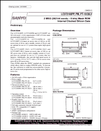 LC372100PP-10LV datasheet: 2MEG (262144words x 8bit) mask ROM internal clocked silicon gate LC372100PP-10LV