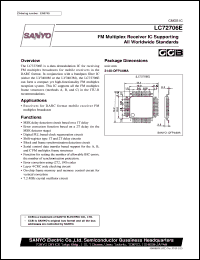 LC72706E datasheet: FM multiplex receiver IC supporting all worldwide standart LC72706E