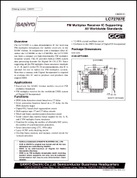 LC72707E datasheet: FM multiplex receiver IC supporting all worldwide standart LC72707E