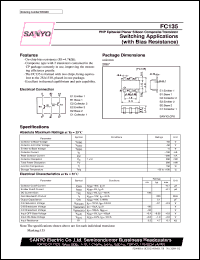 FC135 datasheet: NPN epitaxial planar silicon composite transistor, switching application FC135