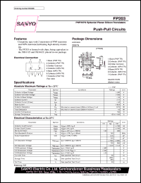 FP203 datasheet: NPN/PNP epitaxial planar silicon composite transistor, push-pull circuit application FP203