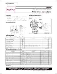 FP213 datasheet: PNP epitaxial planar silicon composite transistor, motor driver application FP213