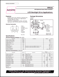 FP216 datasheet: NPN epitaxial planar silicon composite transistor, LCD backlight drive application FP216