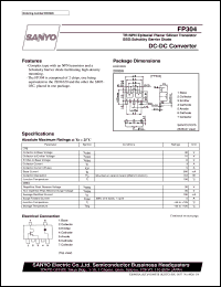 FP304 datasheet: NPN epitaxial planar silicon transistor + schottky barrier diode, DC-DC convertor application FP304