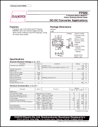 FP502 datasheet: N-channel MOSFET + schottky barrier diode, DC-DC converter application FP502
