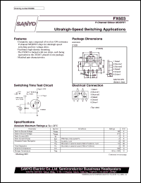 FX603 datasheet: P-channel silicon MOSFET, ultrahigh-speed switching application FX603