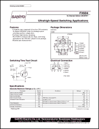 FX604 datasheet: N-channel silicon MOSFET, ultrahigh-speed switching application FX604