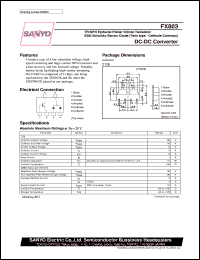 FX803 datasheet: NPN epitaxial planar silicon transistor + schottky barrier diode, DC-DC convertor FX803