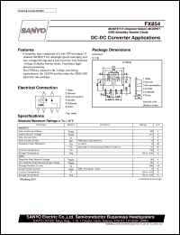 FX854 datasheet: P-channel silicon MOSFET + schottky barrier diode, DC-DC convertor application FX854