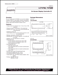 LC74798M datasheet: On-screen display controller IC LC74798M