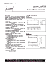 LC74799 datasheet: On-screen display controller IC LC74799