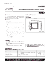 LC75396NE datasheet: Electronic volume control LC75396NE