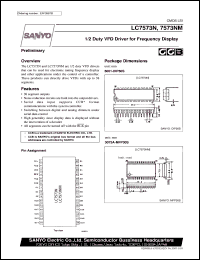 LC7573N datasheet: 1/2 duty VFD driver for frequency display LC7573N