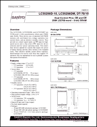 LC35256DM-70 datasheet: Dual control pins: OE and CE 256K (32768word x 8bit) SRAM LC35256DM-70
