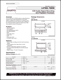 LA7285M datasheet: VCR audio signal recording and playback processor LA7285M