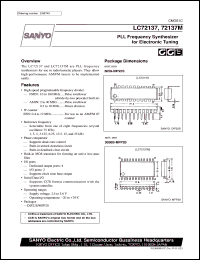 LC72137M datasheet: PLL frequency synthesizer for electronic tuning LC72137M