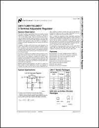 JM38510/11703BX datasheet: 3-Terminal Adjustable Regulator JM38510/11703BX