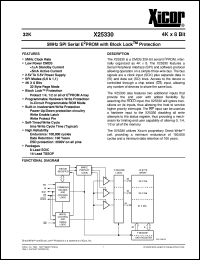 X25330S8I-2,5 datasheet: 32K (4K x 8bit) 5MHz SPI serial E2PROM with block lock protection X25330S8I-2,5