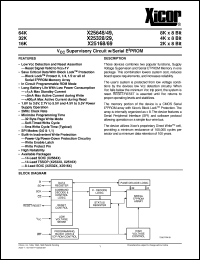 X25168S14-2,7 datasheet: Vcc supervisory circuit w/serial E2PROM X25168S14-2,7