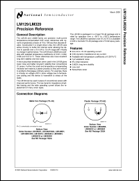 LM129BH/883 datasheet: Precision Reference LM129BH/883