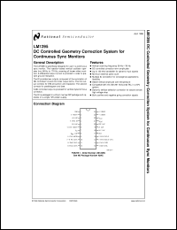 LM1295N datasheet: DC Controlled Geometry Correction System for Continuous Sync Monitors [Life-time buy] LM1295N