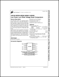 5962-8773901CA datasheet: Low Power Low Offset Voltage Quad Comparator 5962-8773901CA