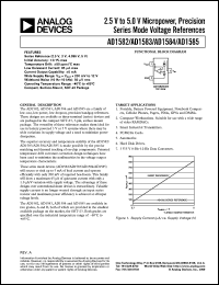 AD1583 datasheet: 3.0V Micropower, Precisions Series Mode Voltage References AD1583