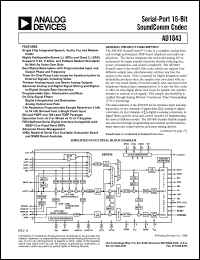 AD1843 datasheet: Serial-Port 16-Bit SoundComm Codec AD1843