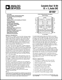 AD1865 datasheet: Complete Dual 18-Bit 16 3 FS Audio DAC AD1865