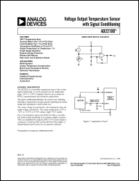 AD22100 datasheet: Voltage Output Temperature Sensor with Signal Conditioning AD22100