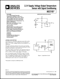 AD22103 datasheet: 3.3 V Supply, Voltage Output Temperature Sensor with Signal Conditioning AD22103