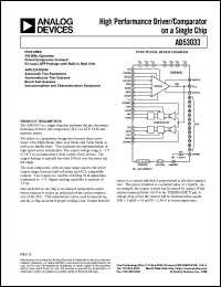AD53033 datasheet: DRIVER/COMPARATOR: High Performance Driver/Comparator on a Single Chip AD53033