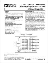 AD5315 datasheet: 2.5 V to 5.5 V, 500 µA, 2-Wire Interface Quad Voltage Output 10-Bit DAC in a 10-Lead MicroSOIC Package AD5315